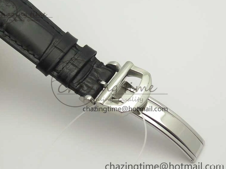 MIROTIME 0518 Portofino Automatic SS TWF 1:1 Best Edition Black Dial on Black Leather Strap A TravelReady 7199
